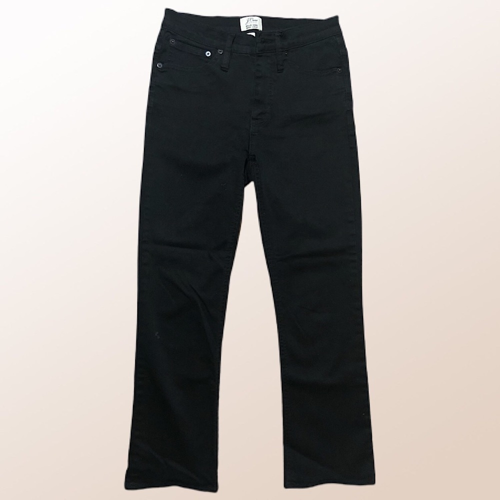 J. Crew Billie Demi Boot Crop Jeans Black